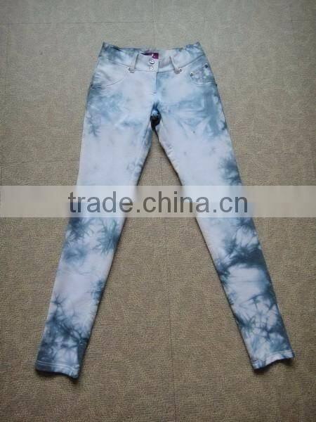 2016 hot sale bulk wholesale high waist ladies slim jeans pants