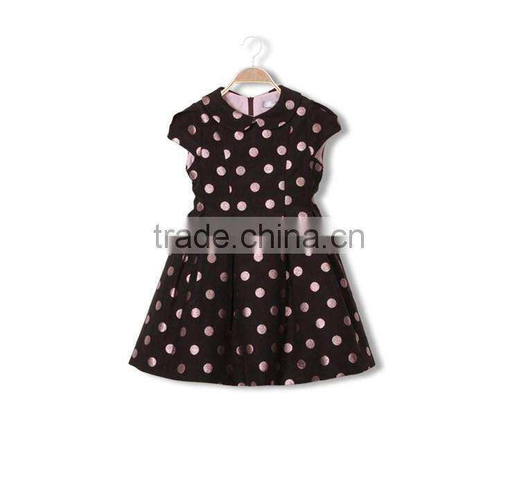 high end baby gril dress children frocks designs girl child polk dot dress wholesale