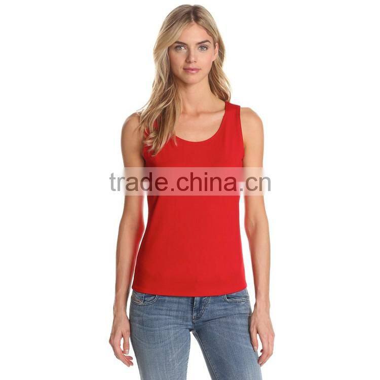 Women Fashion Style Hot Sale Cheap Price Blank Cotton Wholesale Stringer Lady Top