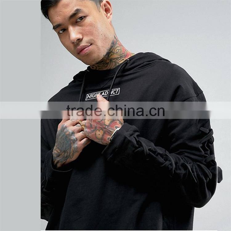 Mens Hoodie short sleeved T-shirt Short Sleeve T shirt young male black student sweater