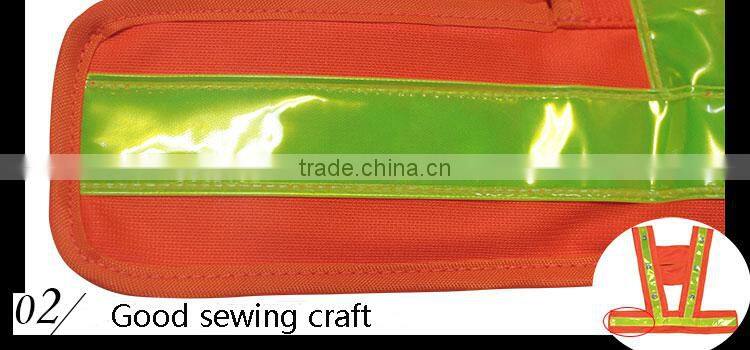 Orange Mesh reflective safety LED clothes for children