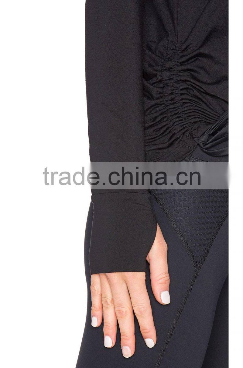 2016 Winter wholesale women Long sleeved sweat100% cotton plain full zip hoodie