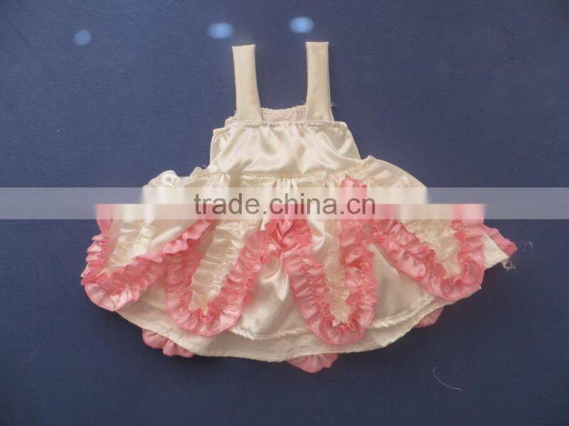 QL-78 party wear condole belt ruffle kids party dress fashion 2016