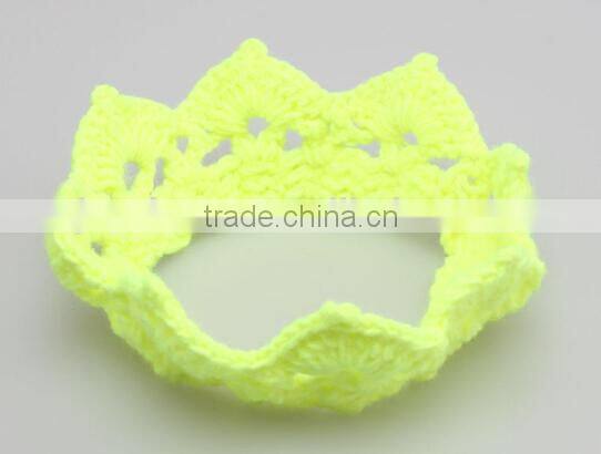 crown design baby crochet headband, knitting crown baby headband