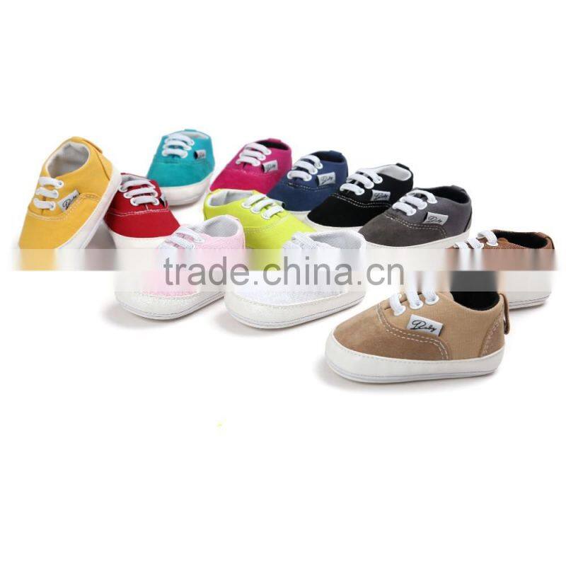 2017 baby shoes, colorful baby boy canvas shoes