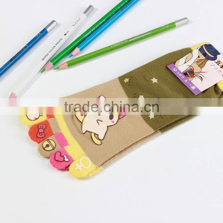 2016 winter new creative cartoon toe socks in tube socks