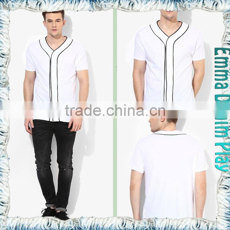 2017 Fashion Custom Design Men's Contrast Trim T-shirts