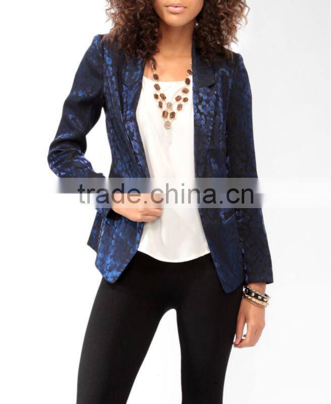 Jacquard Abstract Pattern Blazer