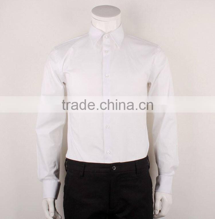 2015 Latest Design Classic Pure White Stylish Formal Shirts for men
