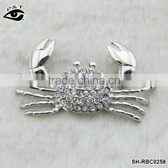 Wedding Brooches wholesale rhinestone pin brooches crab shaped for wedding dresses