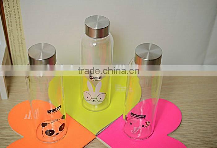 Cute Fashion Transparent Glasses Bottle Small Glass Bottle