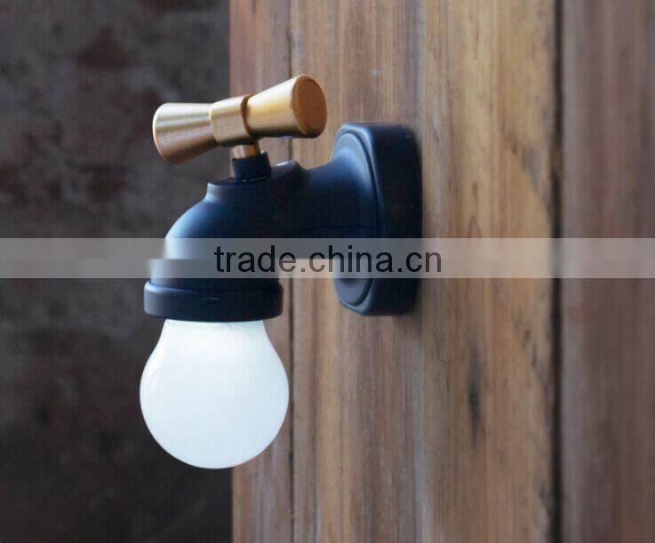 Retro faucet night light light control induction LED table lamp wall lamp