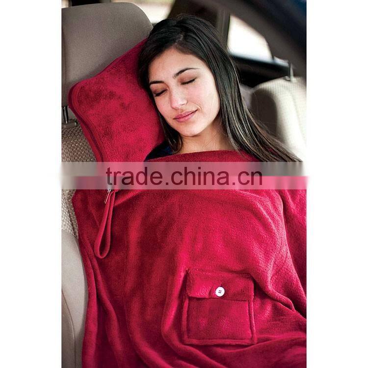 anti-pilling fleece airline blanket soft airplane blanket wholesale