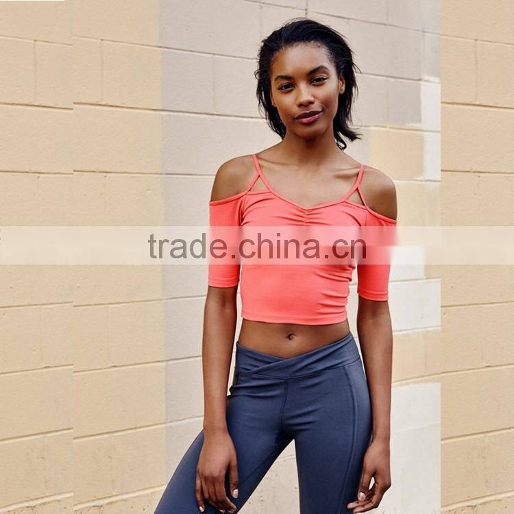 Women's Sports Yoga Sexy Racerback Tops Padded Striped Tank Top