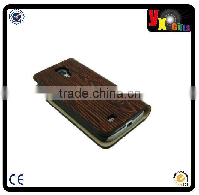 2 side mini soil brown leather cellphone case with clip belt