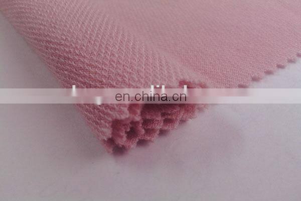 Winfar Textile Super Soft Knitting Pink Dyed French Terry Polyester Rayon Fabric