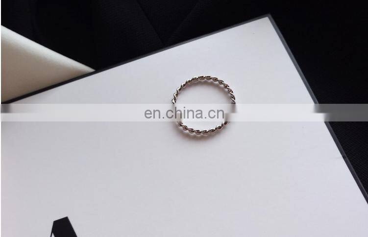 4PCS/Set Fashion Jewelry Black Bead Ripple Hollow Silver Rings For Women Knuckle Joint Ring Set