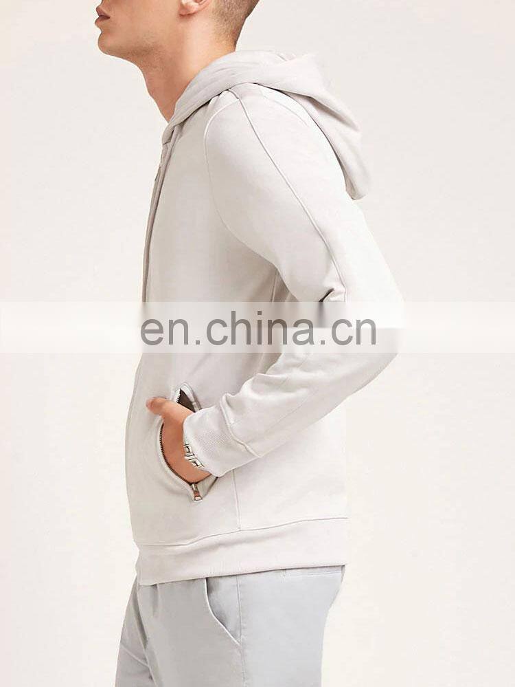 Wholesale Sports Style Casual Plain Blank Zip Up Hoodies For Men