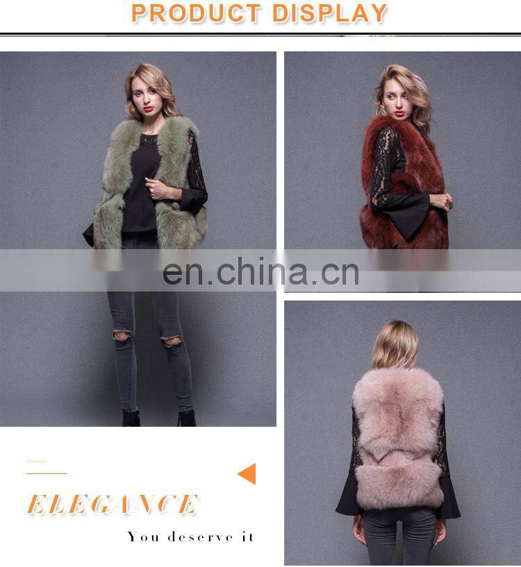 Women stylish Winter Fur Coats Short loose Fox Fur for Wholesale