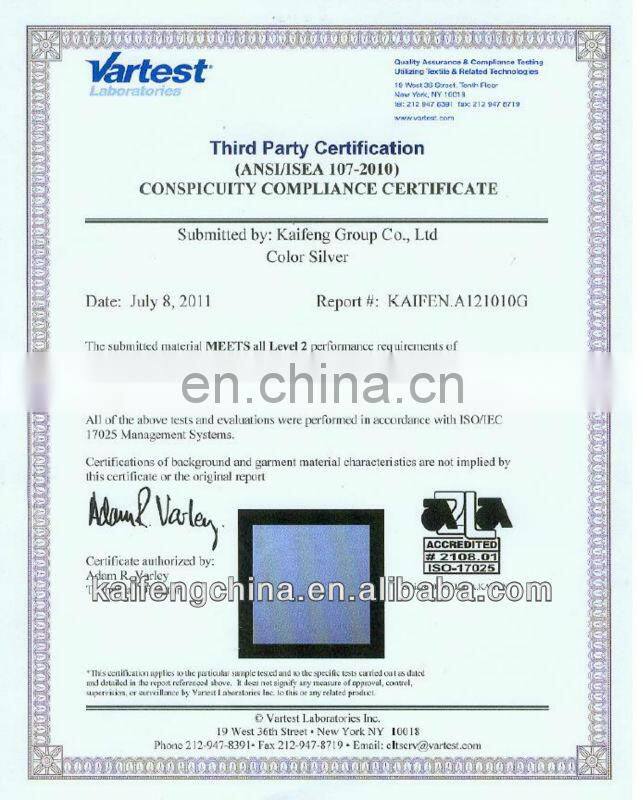 Orange Kaifeng High Reflective Nylon Ribbon For Safety Products Accessories