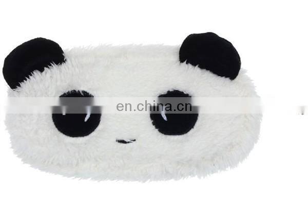 Top selling Low MOQ pencil bag with zip custom fashion cute plush panda wholesale pencil case