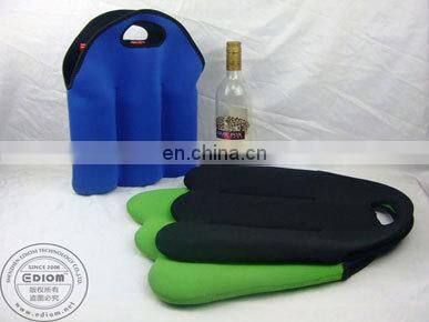 New design Foam Sublimation Hanging Commercial Folding Upright Vertical Rubber Neoprene Plastic Wine Tote Bag Wholesale