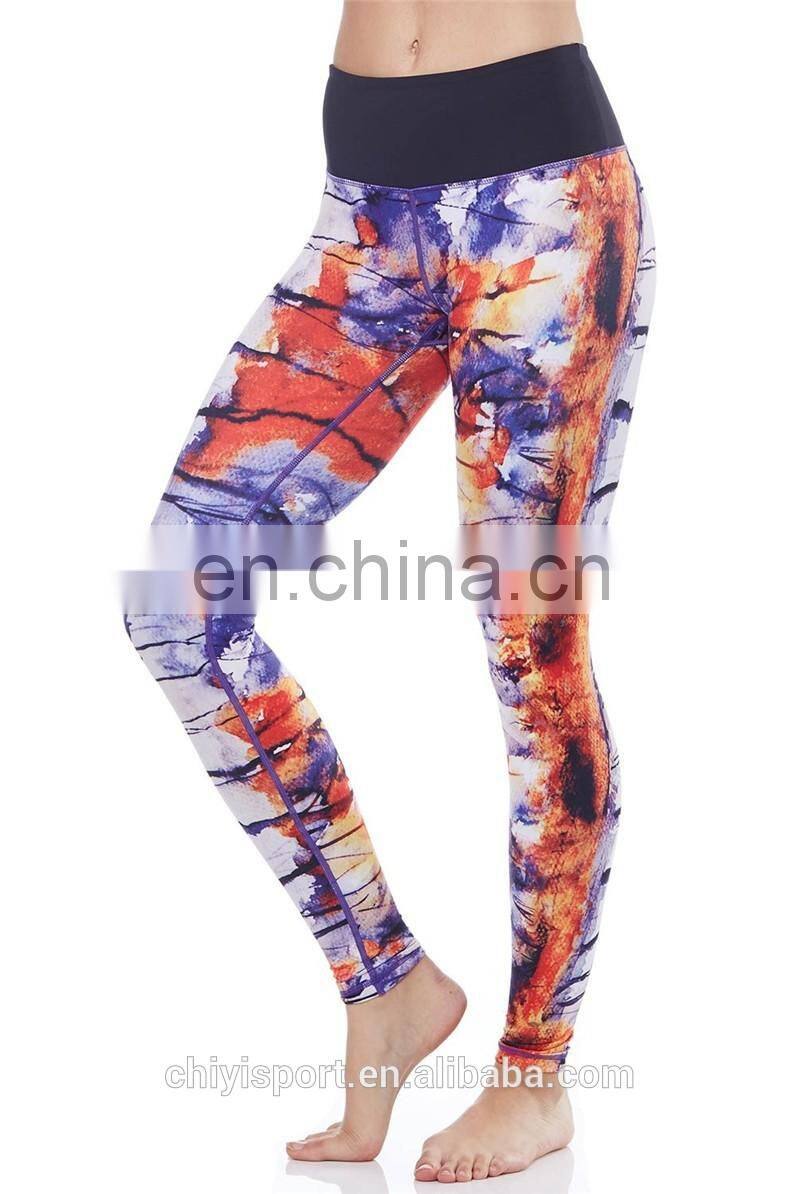 New Design Printing Gym Clothing Custom Supplex Yoga Leggings for Women