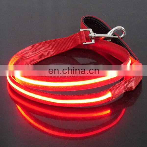Popular electric flashing dog leash adjustable dog leash colorful leash