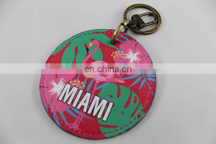 Eco Friendly Manufacturers Colorful Leather Keychain With Logo