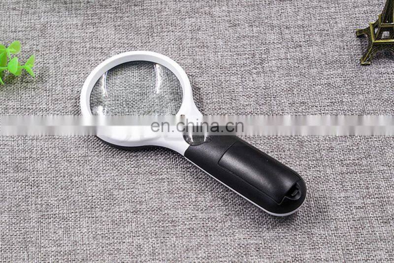 3 LED Reading Magnifying Glass 3X 45X Handheld Magnifier