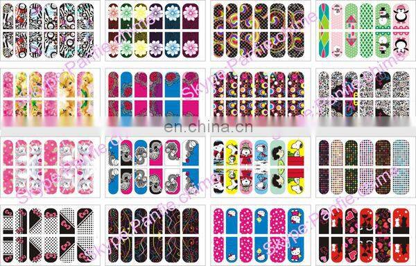 hot sale self adhesive populer water transfer nail sticker