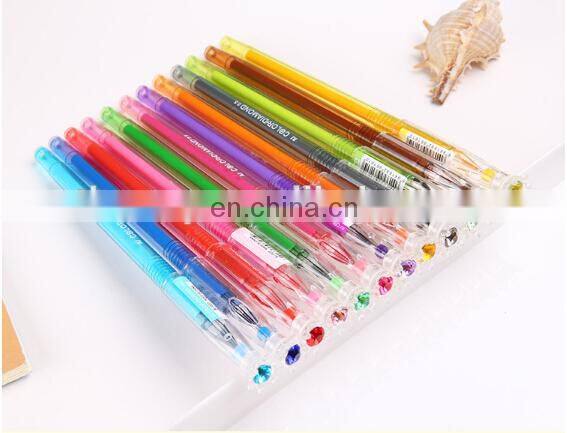 crystal diamond multi-colors gel ink pen
