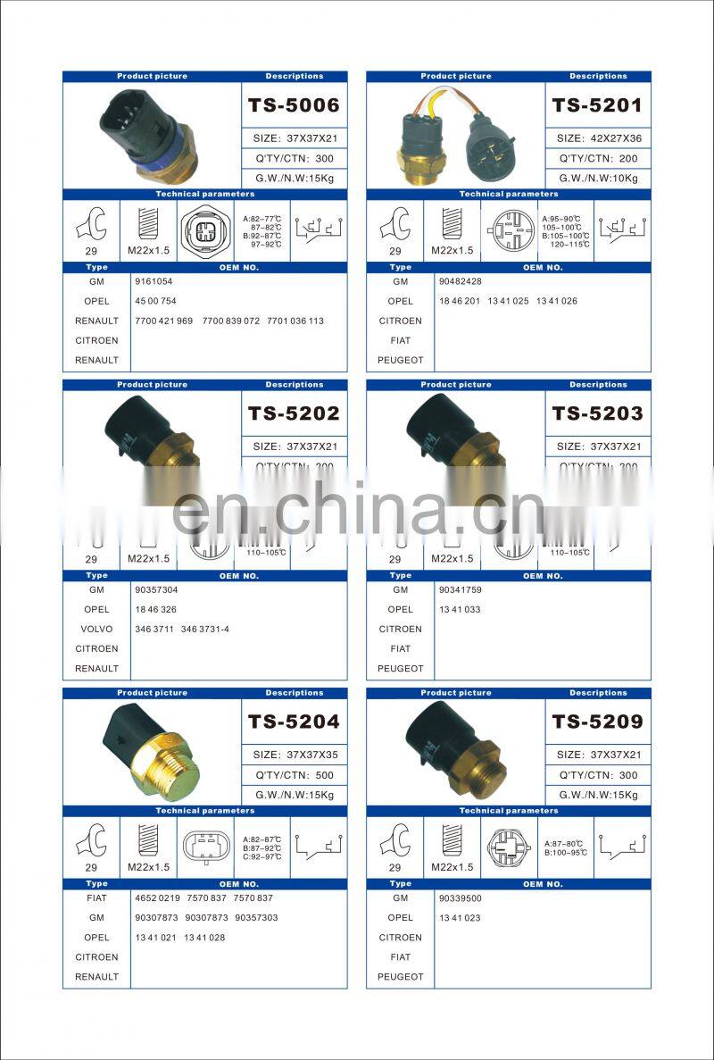 Radiator Fan Switch for FIAT CINQUECENTO OEM 7570837 90307873 1341021