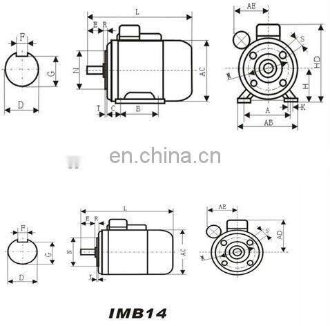 YCL-100L-4 -2HP Single Phase Induction Motor Low Revolution 1440R/MIN 4POLE SPEED 220VAC