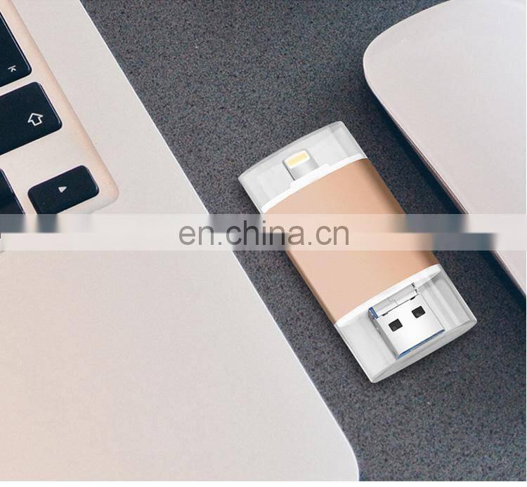 2019 Best selling product push-and-pull usb flash drive For iphone for Android for computer 3 in 1 USB stick 64gb
