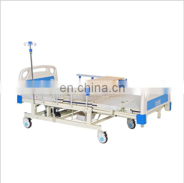 Medical bed with the function of back up and leg down with roller household bed