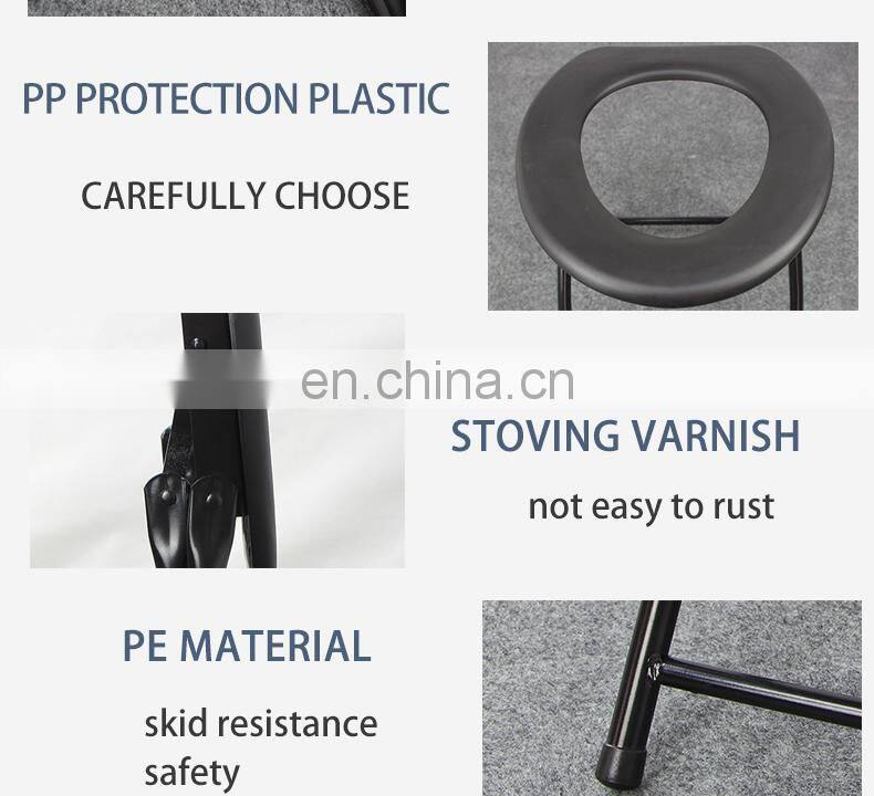 Emergency disposable toilet seat flushable stainless steel indoor toilet with cover portable camping toilet seat