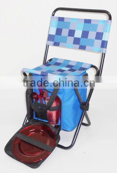 folding fishing chair with cooler / ice fishing cooler chair