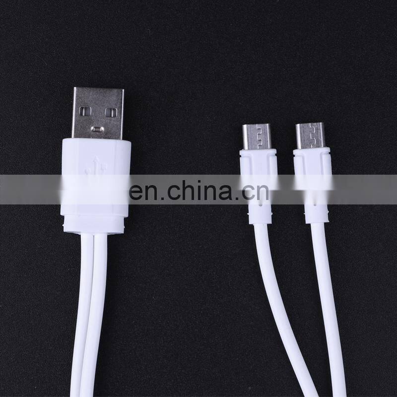 Factory Bulk White USB Charger Cable 2 in 1 USB Charging cable for 1.2v 1.5v 3.7v 9v usb battery
