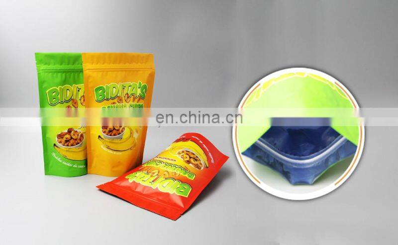 Free samples metallized food grade snack/potato chips/biscuits/chocolate candy plastic packaging bags