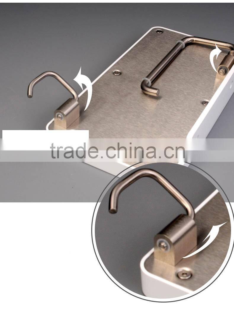 stainless steel bathroom shelf with toilet paper holder / wall mounted bathroom shelf / bathroom accessory