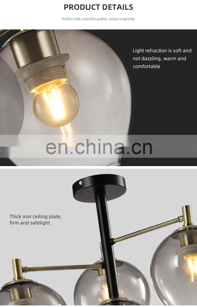 HUAYI Modern Simple Style Living Room Hotel Indoor Decoration E27 Chandelier Pendant Lamp