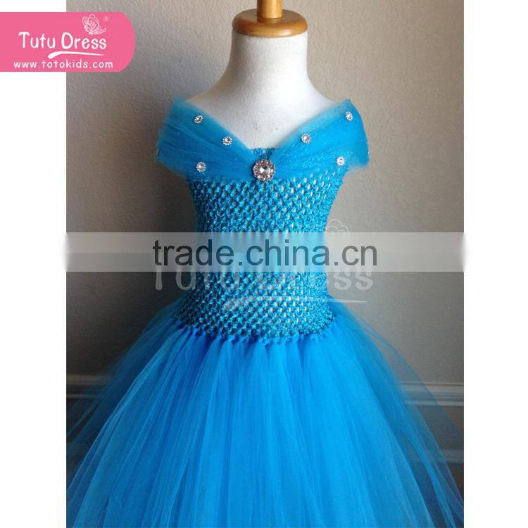 Cinderella Figural Ornament - Live Action Film kids blue dress for party/ dance/birthday