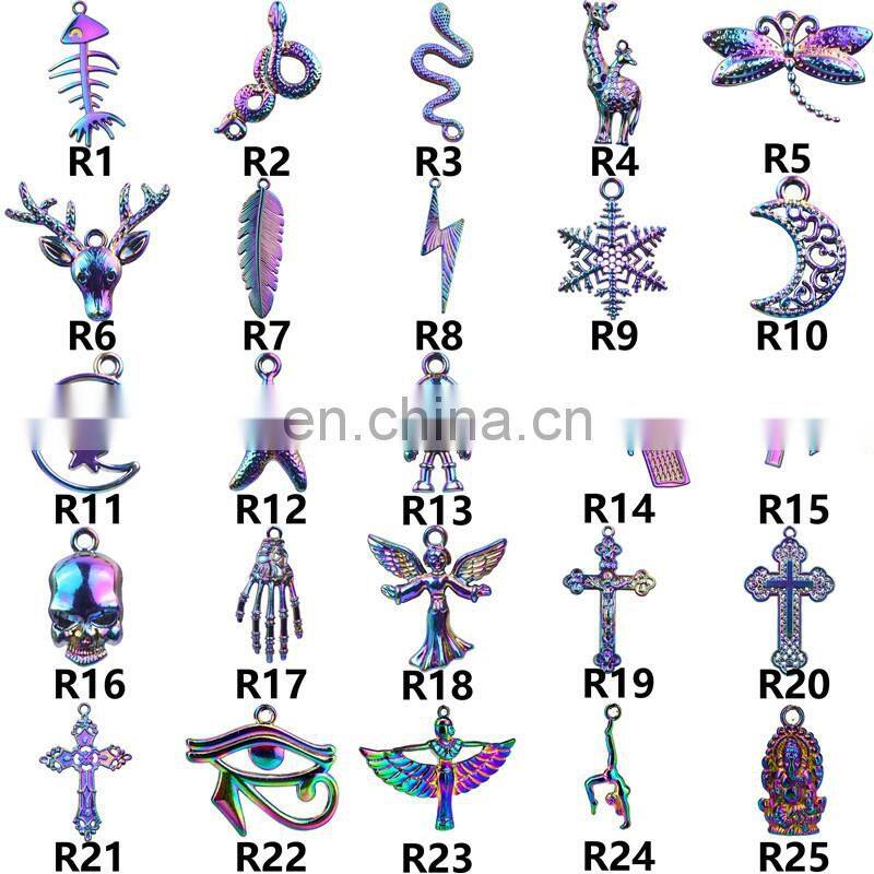 100Pcs Mixed Colorful Metal Animals Charms Beads For Jewelry Making DIY Bracelet Pendant Necklace Accessories Findings