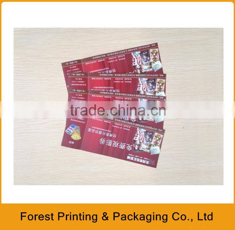 Hot style lottery ticket printing,event ticket for lottery