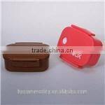Double layer round plastic vegetable basin with strip lid