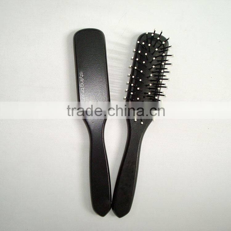 Black painting coating wooden hair brush high quality