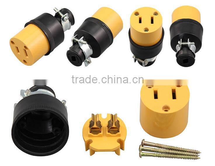 Professional Practical UL Listed US industrial plug & socket/2 pin american plug/US 2 pin ac power socket