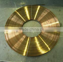 Hardened and tempered strip steel with yellow color