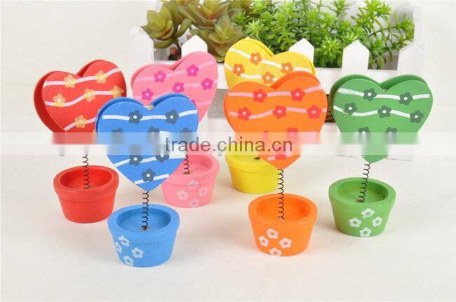Wooden flower pot decoration items table card holder